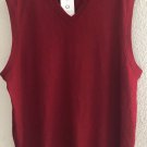 Turnbury Extra Fine Merino Wool Biella Mens Sweater Vest Red, Gray XLT Tall Man