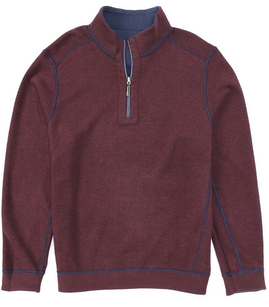 Tommy Bahama Men's St Kitts Half Zip Pullover Sweater - Briny Deep