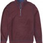 Tommy Bahama Flip Side Half Zip Pullover Sweater Men's M Ruby Wine/Heater/ Blue