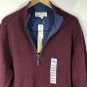 Tommy Bahama Flip Side Half Zip Pullover Sweater Men's M Ruby Wine/Heater/ Blue