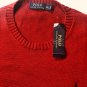 Polo Ralph Lauren Mens Crewneck Cotton Knit Sweater Red 2XL