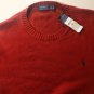 Polo Ralph Lauren Mens Crewneck Cotton Knit Sweater Red 2XL