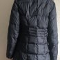 Nine West Womenâs Black Puffer Down Fill Jacket Faux Fur Trim Detachable Hood M