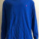 Polo by Ralph Lauren Mens Long Sleeve T-shirt Blue Cotton Pullover V-Neck size L