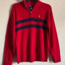 Vintage 90s Polo Ralph Lauren Mens Striped 1/4 Zip Made In Japan Sweater Size L