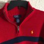 Vintage 90s Polo Ralph Lauren Mens Striped 1/4 Zip Made In Japan Sweater Size L