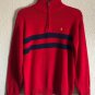 Vintage 90s Polo Ralph Lauren Mens Striped 1/4 Zip Made In Japan Sweater Size L