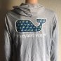 Vineyard Vines Long Sleeve Hoodie T-Shirt Whale Christmas Woody & Tree Sz S