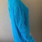 NWT Chaps Cable Knit V-Neck Aqua Blue Cotton Sweater Women's Size 2X