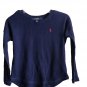 Polo Ralph Lauren Girls Long Sleeve Thermal Shirt Waffle Rounded Hem Top Size 5