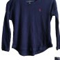 Polo Ralph Lauren Girls Long Sleeve Thermal Shirt Waffle Rounded Hem Top Size 5