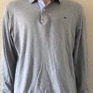 Vineyard Vines Polo Shirt Mens Gray Golf Rugby Whale Logo Preppy Pullover sz L