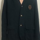 Polo Ralph Lauren Mens 3 Gold Button Blue Jacket Sz 2XL Beaded Crest Logo