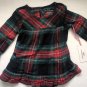 VINEYARD VINES Baby Girls Tiding Tartan Flannel Dress Sz 12-18 Month