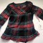 VINEYARD VINES Baby Girls Tiding Tartan Flannel Dress Sz 12-18 Month