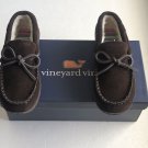 VINEYARD VINES Size 13 Boy's PEAKS PLAID Shearling MOC Shoes Slipper