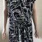 Alfani Black White Matte Jersey GEO Party Casual stretch Dress above knee Sz M