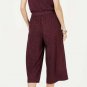 MICHAEL KORS Women's Cordovan Glitter Elastic Waist Wrap Cropped Jumpsuit Sz XS