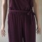 MICHAEL KORS Women's Cordovan Glitter Elastic Waist Wrap Cropped Jumpsuit Sz XS