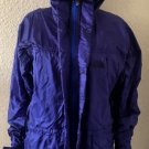 Vintage North Face GoreTex Jacket Women's Large Blue Black Full Zip Hooded 90s