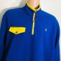 Polo Ralph Lauren Menâs 1/2 Zip Fleece Pullover Blue Sz XL