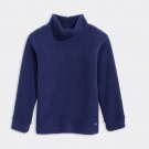 Vineyard Vines Girls Quilted Funnel Neck Sherpa Blue Pullover Top Deep Bay