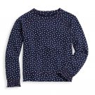 Vineyard Vines Girls Deep Bay Blue Stars Crewneck Blouse Sz M(10-12), L, XL(16)