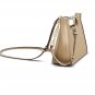 MICHAEL KORS Chelsea Large Leather Convertible Clutch Crossbody Pale Gold