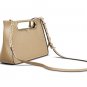MICHAEL KORS Chelsea Large Leather Convertible Clutch Crossbody Pale Gold