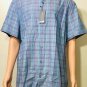 Perry Ellis Mens Short Sleeve Multicolor Plaid Button Down Shirt Sz 2XL