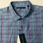 Perry Ellis Mens Short Sleeve Multicolor Plaid Button Down Shirt Sz 2XL