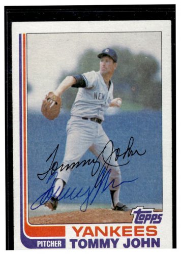 Tommy John 1982 Topps Trading Card