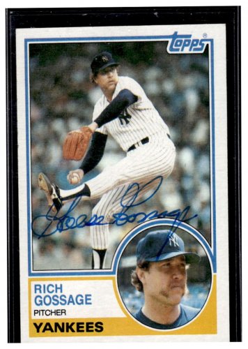 Rich Gossage 1983 Topps Trading Card