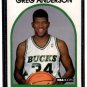 Greg Anderson 1989 NBA Trading Card