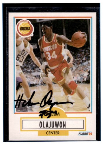Akeem Olajuwon 1990 Fleer Trading Card