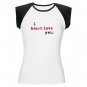 "I heart love you." Women's Medium Cap Sleeve T-Shirt