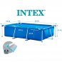 Intex 86" x 23" Rectangular Frame Above Ground Outdoor Splash Swimming Pool,Rectangle