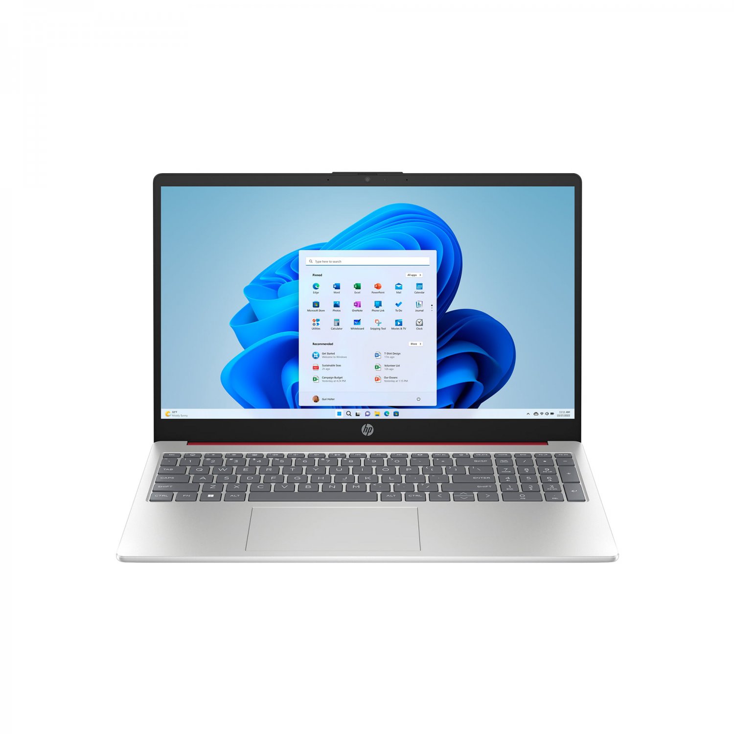 HP 15.6", Intel Processor N200 (Pentium) 4GB RAM, 128GB UFS, Scarlet Red, Windows 11 Home