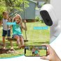 Wireless Security Camera, 2K WiFi Camera with Outdoor Night Vision, IP65 Outdoor Waterproof Camera