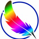 LGBTQ Rainbow Feather