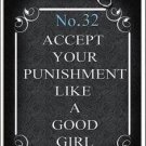 Hard Board Cat Lovers "House Rule #32" Poster 8"x10"