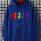 Love Grafitti Style Hoodie Lime Blue