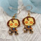 Creepy Chibi Zombie With Axe Stainless Steel Hook Back Earrings