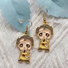 Creepy Chibi Leatherface Stainless Steel Hook Back Earrings