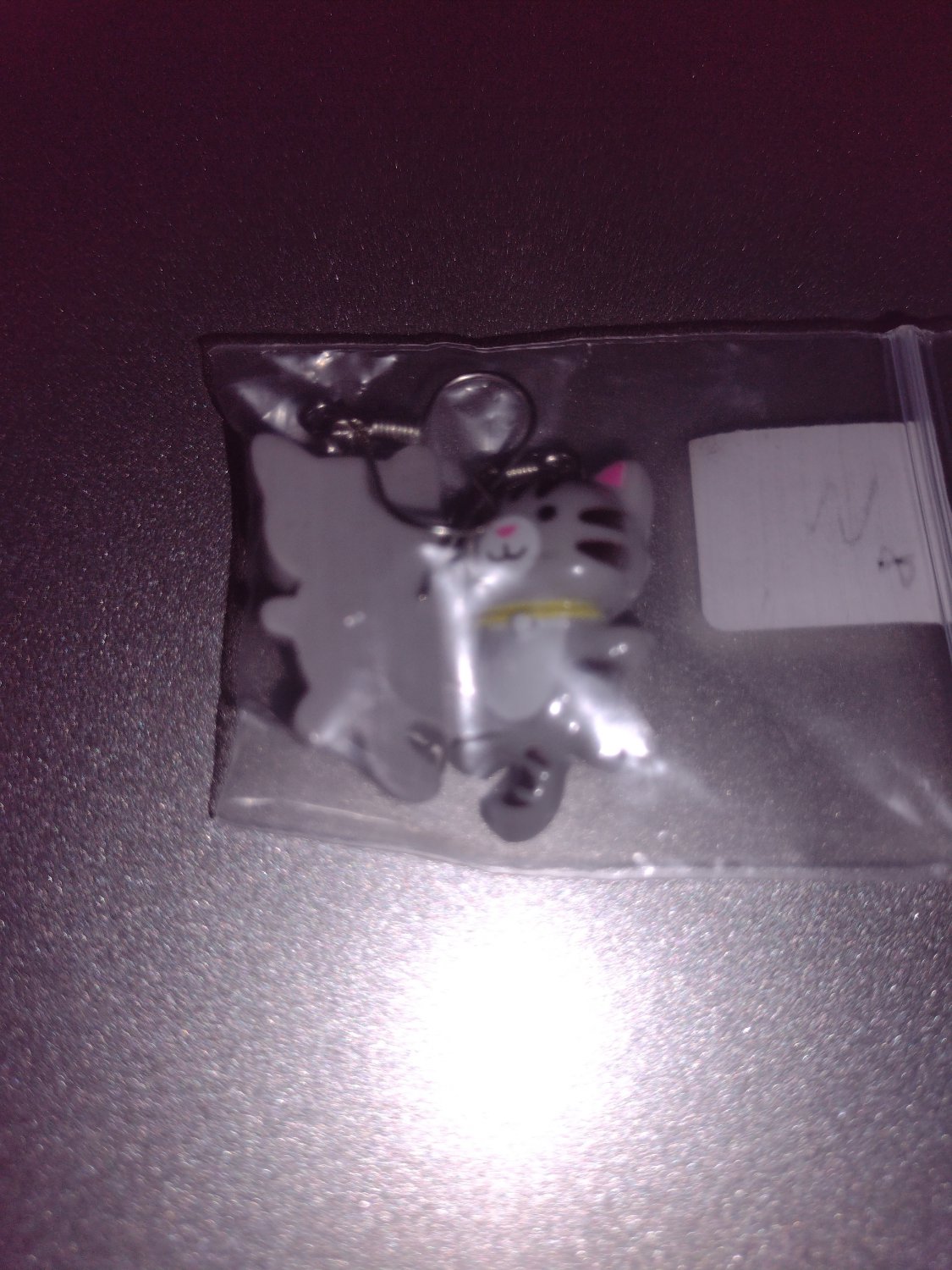 Grey Kitty Earrings