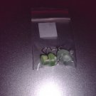 Clear Green Mushroom Earrings