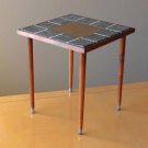 MINIMALIST MID CENTURY MODERN TILE CLUB TABLE! ATOMIC RAYMOR WOOD 50'S VTG RETRO MINIMALIST MID CENTURY MODERN TILE CLUB TABLE! ATOMIC RAYMOR WOOD 50'S VTG RETRO