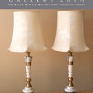 STUNNING PAIR OF ASIAN REGENCY MARBLE & BRASS TABLE LAMPS! ORIENTAL VTG COOPER