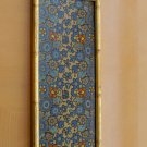 ART NOUVEAU FLOWERS TEXTILE! ORANGE BLUE VTG 1900'S TAPESTRY DECORATOR INTERIORS