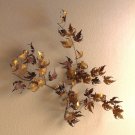 50" BIG! MID CENTURY MODERN BRUTALIST ABSTRACT LEAF WALL ART! SCULPTURE JERE VTG